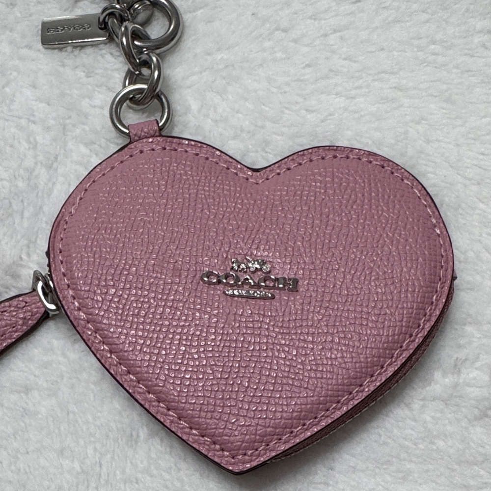 Coach Mauve Heart Key Holder